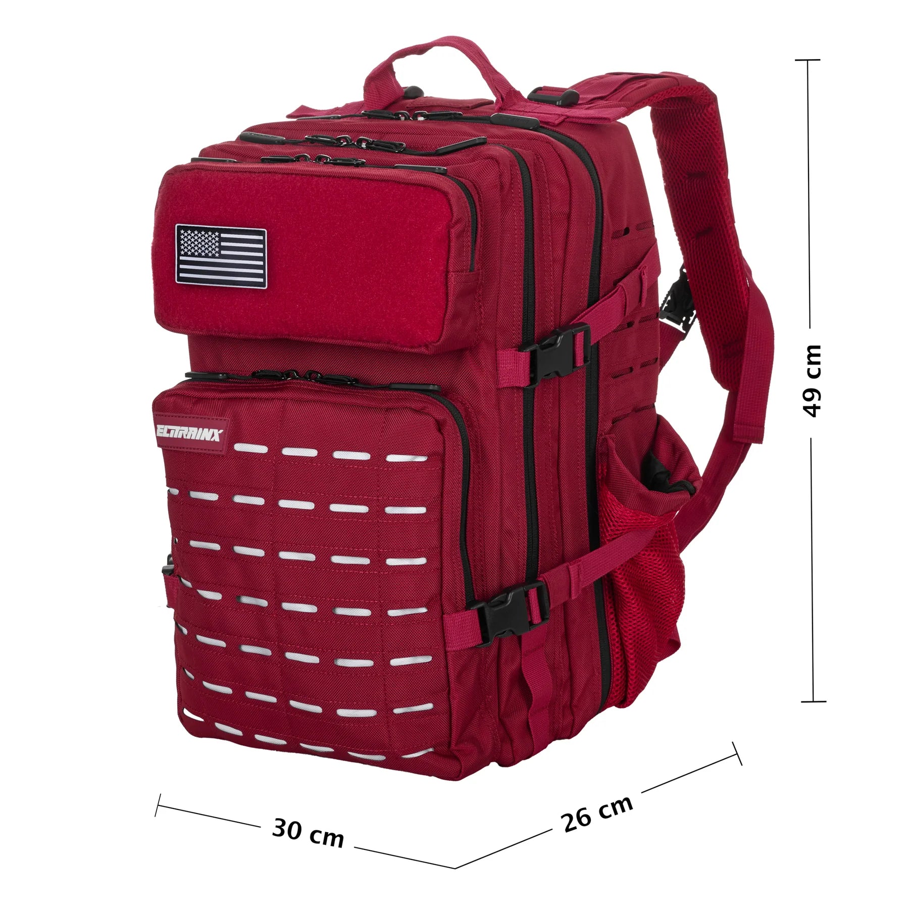 Sac à dos tactique V2 Premium 45L rouge foncé