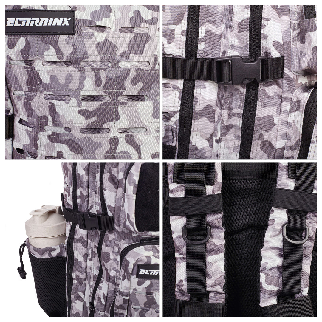 V2 45L Tactical Backpack Black and White Camouflage