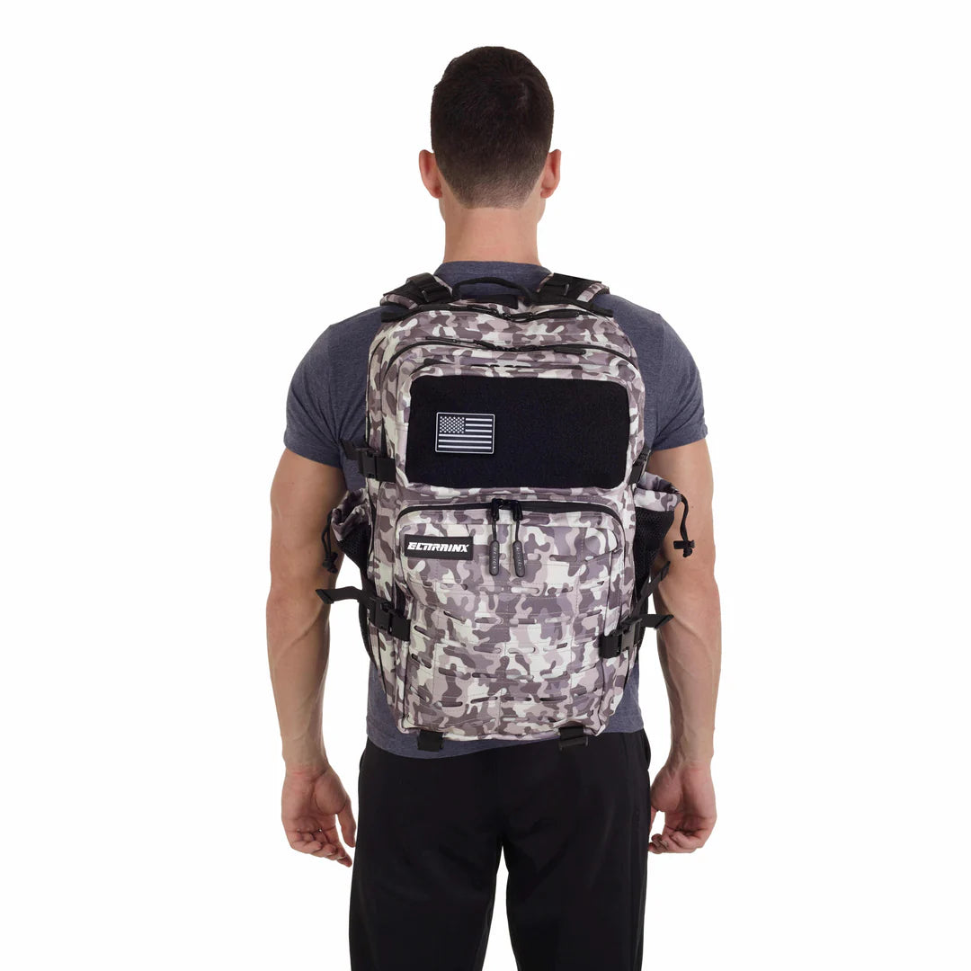 V2 45L Tactical Backpack Black and White Camouflage